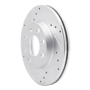 Chevrolet BEAT Brake Rotor (1) - Front Left - R1 Concepts - Drilled & Slotted - Silver - `88-`20